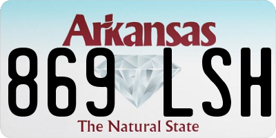AR license plate 869LSH
