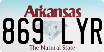 AR license plate 869LYR
