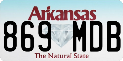 AR license plate 869MDB
