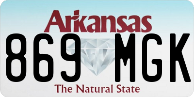 AR license plate 869MGK