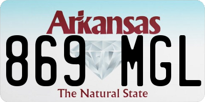 AR license plate 869MGL