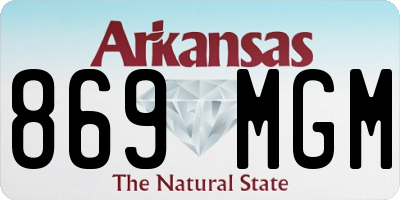 AR license plate 869MGM