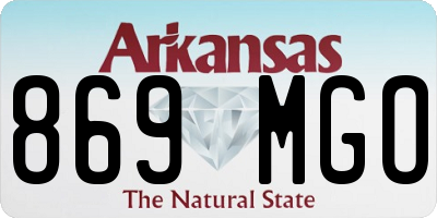 AR license plate 869MGO
