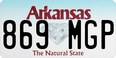 AR license plate 869MGP