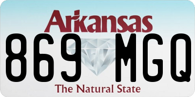 AR license plate 869MGQ