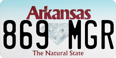 AR license plate 869MGR