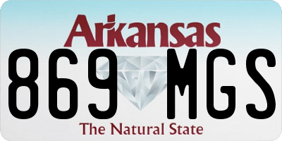 AR license plate 869MGS