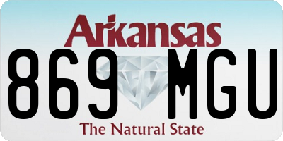 AR license plate 869MGU