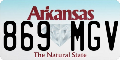 AR license plate 869MGV