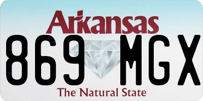 AR license plate 869MGX
