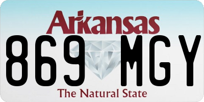AR license plate 869MGY