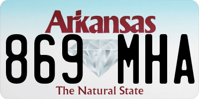 AR license plate 869MHA