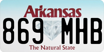AR license plate 869MHB