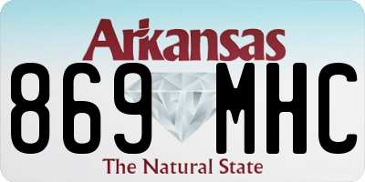 AR license plate 869MHC