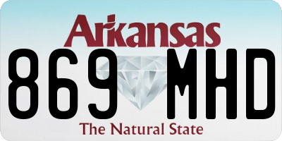 AR license plate 869MHD