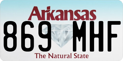 AR license plate 869MHF