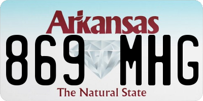 AR license plate 869MHG