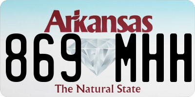 AR license plate 869MHH