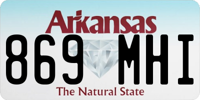 AR license plate 869MHI