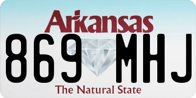 AR license plate 869MHJ
