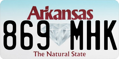 AR license plate 869MHK