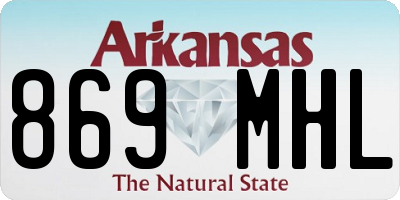 AR license plate 869MHL