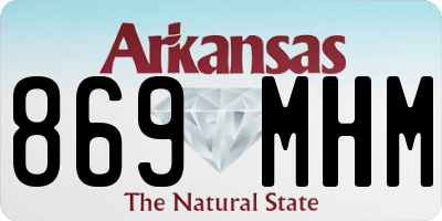 AR license plate 869MHM