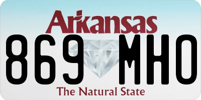 AR license plate 869MHO