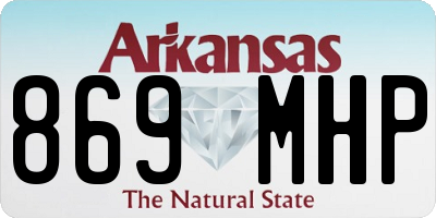 AR license plate 869MHP