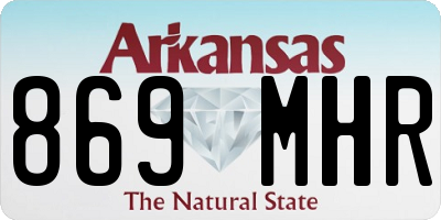 AR license plate 869MHR