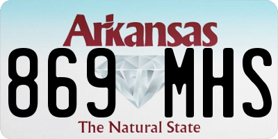 AR license plate 869MHS