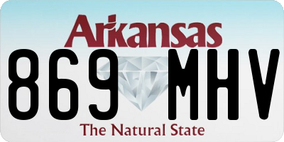 AR license plate 869MHV