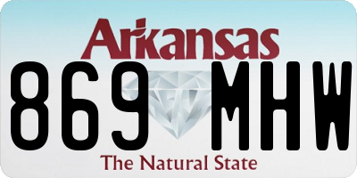 AR license plate 869MHW