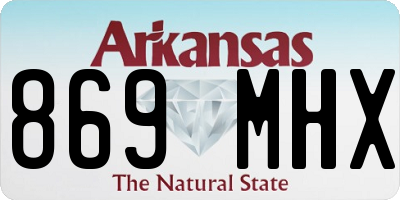 AR license plate 869MHX