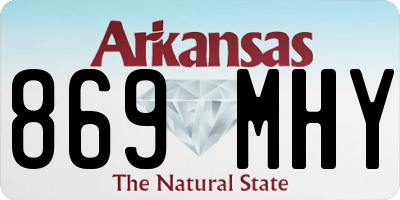 AR license plate 869MHY