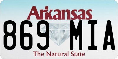 AR license plate 869MIA