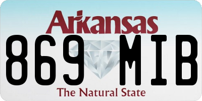 AR license plate 869MIB