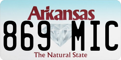 AR license plate 869MIC
