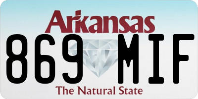 AR license plate 869MIF