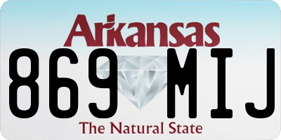 AR license plate 869MIJ