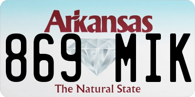 AR license plate 869MIK