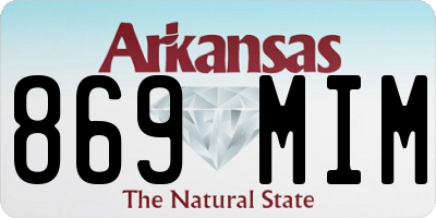 AR license plate 869MIM