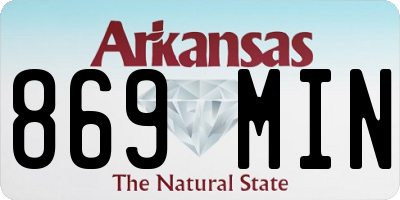 AR license plate 869MIN