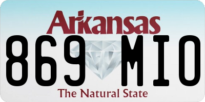 AR license plate 869MIO