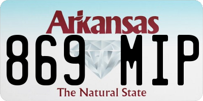 AR license plate 869MIP