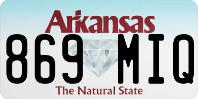AR license plate 869MIQ