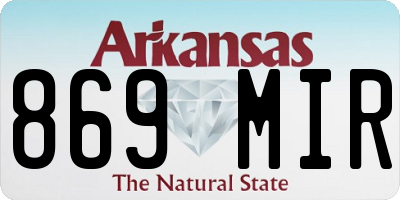 AR license plate 869MIR