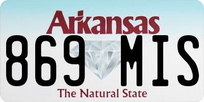 AR license plate 869MIS