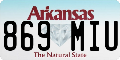 AR license plate 869MIU