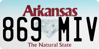 AR license plate 869MIV